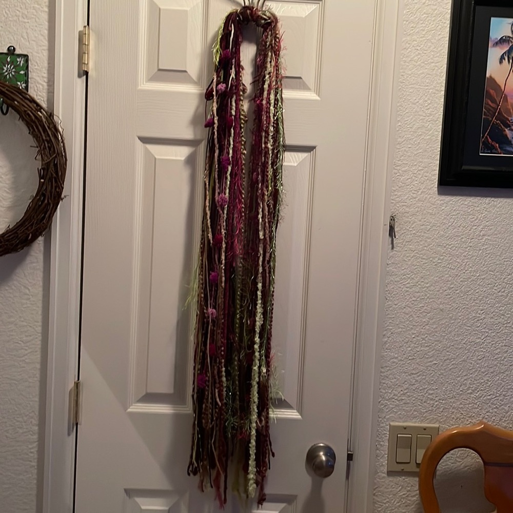 Fun multicolored scarf.